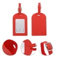thumbnail image 3 of Unique Bargains 1 Pc Durable Luggage Tag for Travelling Red Polyurethane, 3 of 5