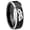 Black 2 Tone Beveled Edge, variant on Religious Flame Cross Concave Black Tungsten Men Ring 10MM