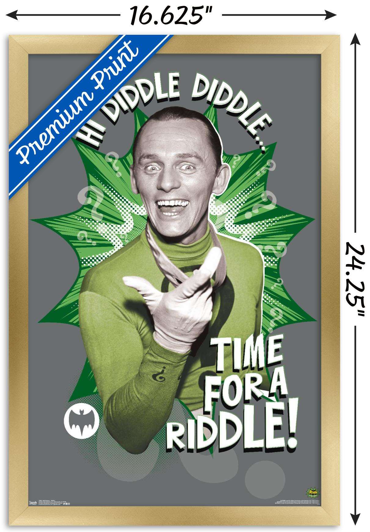 DC Comics TV - Batman TV Series - Riddler Wall Poster, 14.725" x 22.375", Framed