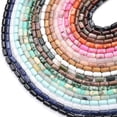 thumbnail image 3 of HOOUN Natural Cylinder Turquoises Agates Cylinder Loose Beads For Jewelry Making DIY-Lake Blue Sediment-4x8mm about 50pcs, 3 of 9