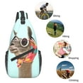 thumbnail image 5 of Fashion Llama With Cool Glasses Sling Bag Crossbody Chest Backpack For Women Men Casual Adjustable Shoulder Daypack For Hiking Travel, 5 of 6