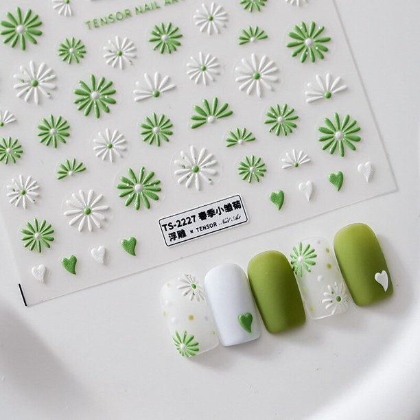 Pegatina acrílica grabada para uñas, diseño de mariposa verde y azul, deslizadores de transferencia de uñas autoadhesivos, envolturas para manicura, láminas Z0670