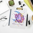 thumbnail image 7 of FMSHPON Cute UnicornCrescent Clipboard Hardboard Wood Nursing Clip Board and Pull for Standard A4 Letter 13x9 inches, 7 of 7