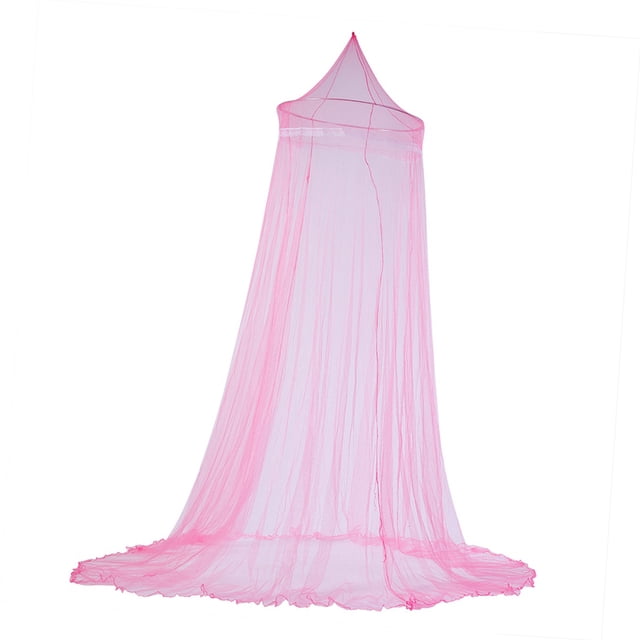 Elegante dosel de encaje para cama de princesa para niñas, cortina mosquitera para habitación de niñas (rosa)