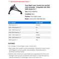 thumbnail image 2 of Front Right Lower Control Arm and Ball Joint Assembly - Compatible with 2002 - 2006 Suzuki XL-7 2003 2004 2005, 2 of 2