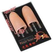 BGZLEU Magic Red Light up,Thumb Tips Finger Magic,Party Magic Tricks,Tricks Fake Finger with LED Light for Magic for Party Props Accessories (2 Pairs)