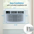 thumbnail image 3 of CazToi 8,000 BTU Smart Window Air Conditioner with App Control Cools 350 Sq.Ft 3 Fan Speeds Remote 11.4 CEER, 3 of 10