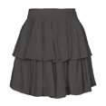 thumbnail image 4 of fvwitlyh Skirts for Women Midi Length Womens A Line Long Lightweight Tencel Denim TieRed Skirt with Multi Layers, 4 of 5