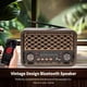 thumbnail image 2 of Radio Bluetooth Retro, Receptor Portátil de Banda FM/AM/SW con Luz LED, Tarjeta TF, Compatible con USB AUX, Altavoz Inalámbrico Clásico., 2 of 5