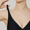 thumbnail image 5 of Sous-vêtements à Rayures Douces en Gelée Sans Marque pour Femmes Sans Anneau Bretelles Doubles Fixes Quatre Boucles Rassemblées pour Collecter par Pass Anti-Affaissement, 5 of 5