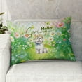 thumbnail image 2 of Maltese Hello Spring Time Flower Floral Nature Quilt Pillowcase Maltese Dog Lover Gifts Idea Throw Pillow Cover Bed Home Decor - 02031, 2 of 5