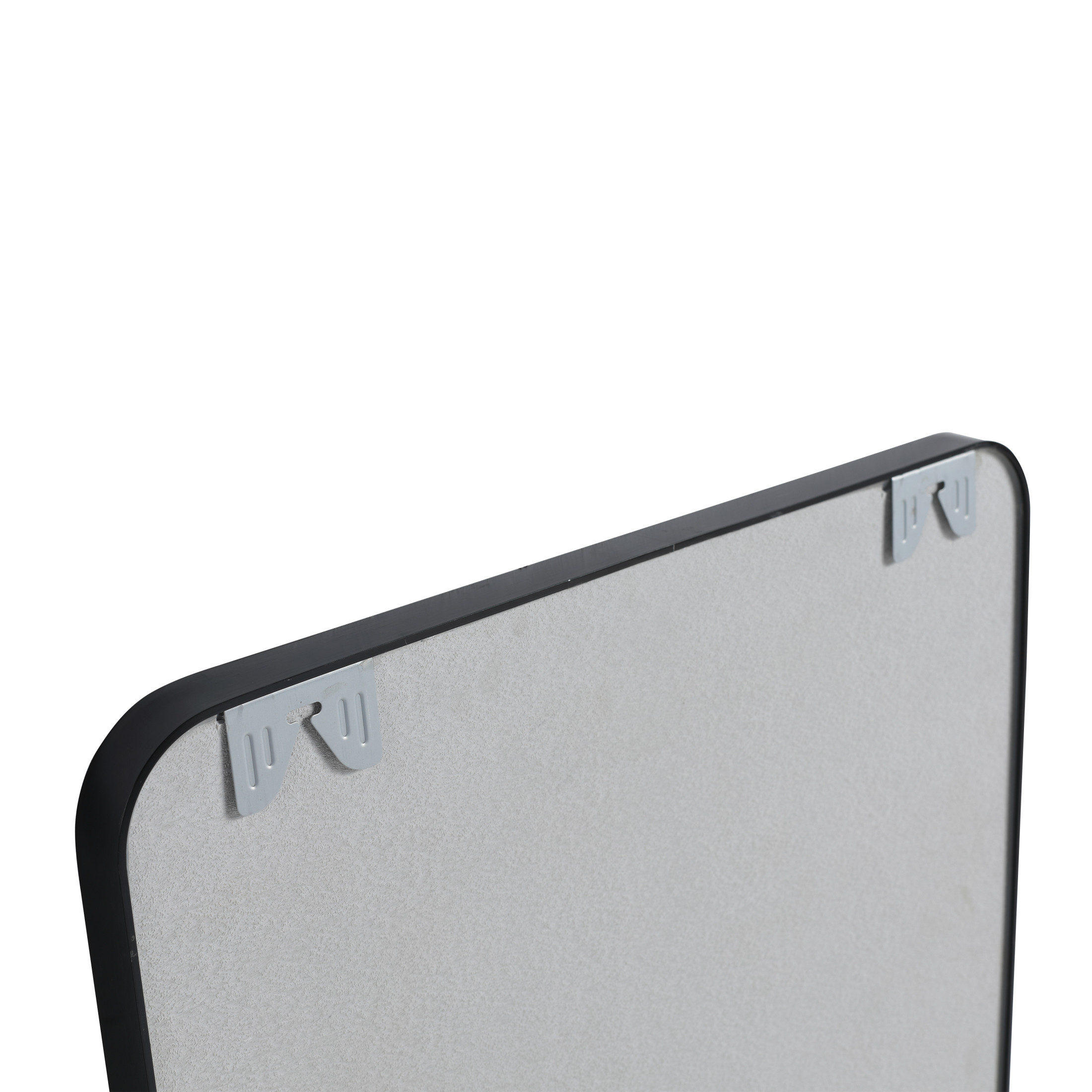 Noble House 24"x32" Bathroom Wall Mirror, Aluminum Frame, 4mm Glass, Vertical Mount, for Living Room, Entryway, Black
