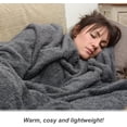 thumbnail image 4 of Special Edition Luxury Grey Blanket Sherpa Fleece Blankets Soft Throw 127 X, 4 of 7