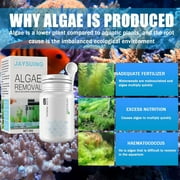 Clairlio 50g Aquarium Algae Repellent Agent Fish Tank Pond Moss Remover with Spoon