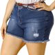 thumbnail image 1 of Pantalones Cortos De Mezclilla Agnes Orinda Casual De Encaje De Ganchillo Azul 4XL, 1 of 6