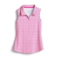 thumbnail image 5 of SCALES Simple Days Sleeveless Womens Polo White, Hot Pink, XLarge, 5 of 9