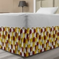 thumbnail image 1 of Floral Bed Skirt, Digitally Generated Arrangement of Tulips Aligned, Elastic Bedskirt Dust Ruffle Wrap Around for Bedding Decor, 4 Sizes, Yellow Ruby, by Ambesonne, 1 of 2