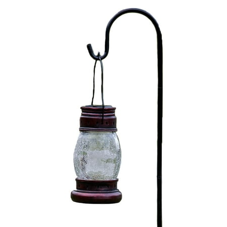 Sunspot Solar Garden Outdoor Le Glass Led Lantern W Sheppards Sunspot Solar Garden Outdoor Le Glass Led Lantern W Sheppards Hook