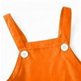 thumbnail image 4 of Eltusu Girls Cotton Overalls, Fashion Stretchy Sleeveless Wide Leg Kids Jumpsuit Romper Orange Size 5-6 T, 4 of 6