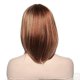 thumbnail image 4 of Peluca bob sintética con flequillo, color marrón claro, para mujer, aspecto natural, fibra resistente al calor., 4 of 5