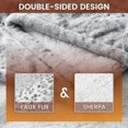 thumbnail image 2 of Electric Blanket Heated Blanket Full Size  Warm Heating Blanket Gift Reversible Faux Fur & Sherpa 10 Heating Levels & 1-12H Auto Off, Machine Washable, Over-Heat Protect, ETL Certified, 2 of 7