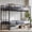 Black, variant on CONCETTA Bunk Bed Twin Over Twin, Teens & Adults Bunk Bed with Stairs & Flat Rungs, Heavy Duty Metal Slats, No Box Spring Needed, Black