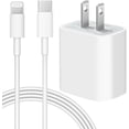 thumbnail image 2 of Cargador rápido para iPhone 14 13 12 [certificado MFi] Cargador de pared PD USB C de 20 W con cable de carga rápida de 6 pies Compatible con iPhone 14/14 Pro/14 Pro Max/14 Plus/13/12/11/Pro/Pro Max/Mi, 2 of 3