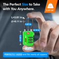 thumbnail image 3 of Forge TSA Approved Luggage Locks Re-settable Combination with Alloy Body(Green 2 Locks), 3 of 5