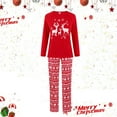 thumbnail image 2 of VNKIDY Men Xmas Family Matching Pajamas For Men Long Sleeve Crewneck Top Pants Two Piece Printed Sleepwear Homewear Holiday Nightwear Soft Pjs, 2 of 4