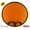 24" Neon Orange Saucer, variant on Bradley Kid's Flexible Snow Saucer - Padded Insert | Magic Carpet Roll-Up Sled