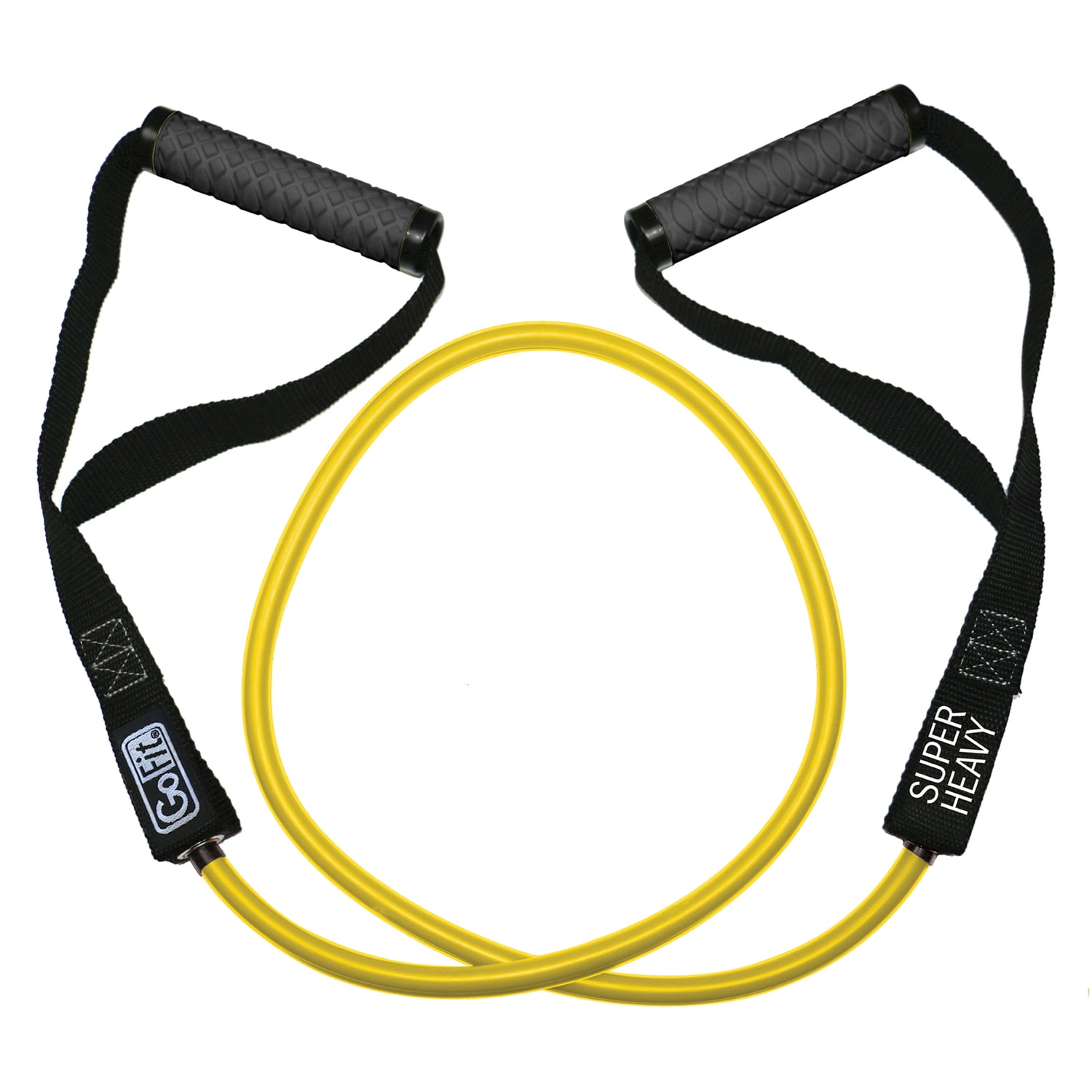 GoFit GF-4TUB-SH(70) Pro-Grade Power Resistance Tube with Handles (Yellow/70 Lbs.)