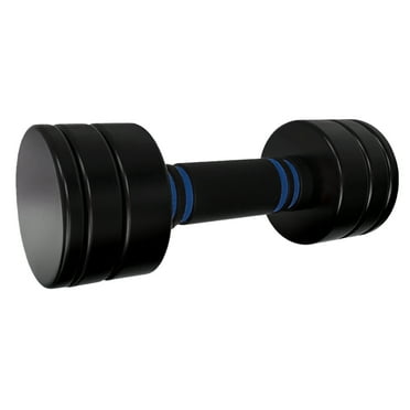 CAP  6-in-1 Adjustable Threaded Dumbbell with Foam Handle, Black/Blue -  Fast Adjust from 1 to 15 Pounds