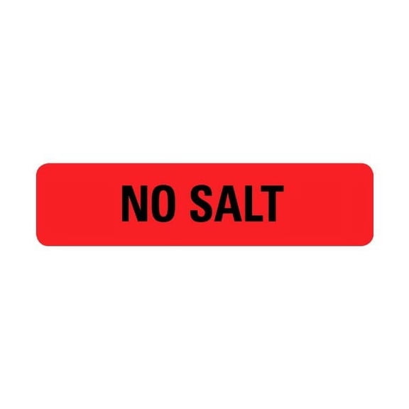 No Salt Food Service Medical Labels