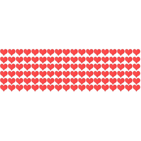 Set of 3 Wall Sticker Love Card Heart Gift Cards Cards 8x7x0.1cm Red