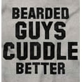 thumbnail image 2 of Bearded Guys Cuddle Better Flirting Men's Big & Tall Crewneck Graphic Tee Brisco Brands 5X, 2 of 5
