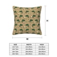 thumbnail image 2 of Throw Pillow Covers, Cartoon Funny Cute Lizard Green Soft Square Pillow Cases with Invisible Zipper for Couch Bed Sofa, Farmhouse Fall Home Decor 20"x20", 2 of 7