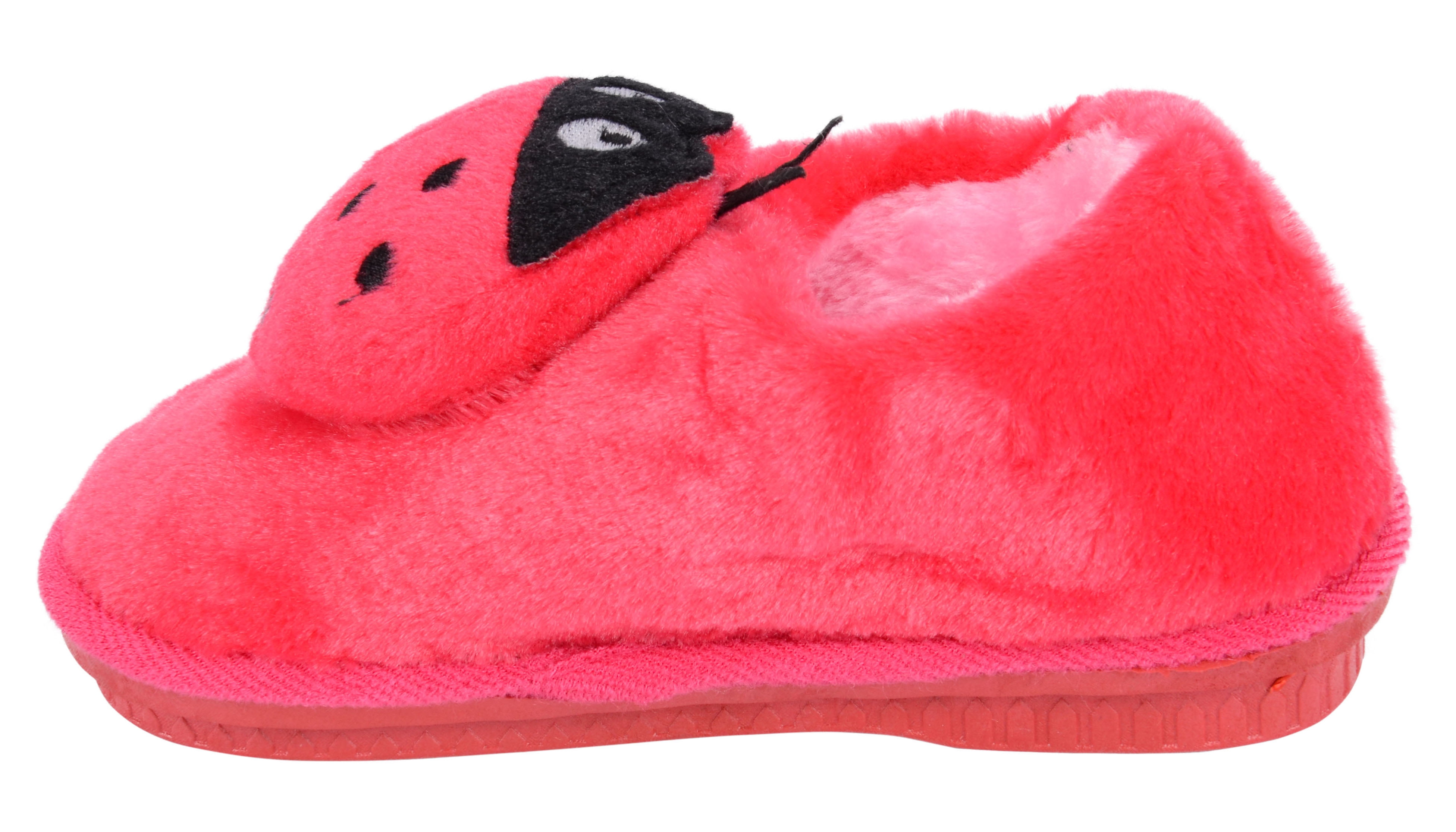 Childrens Animated Ladybird Slippers Size UK 12-2 For Childrens,FUN and Comfy 