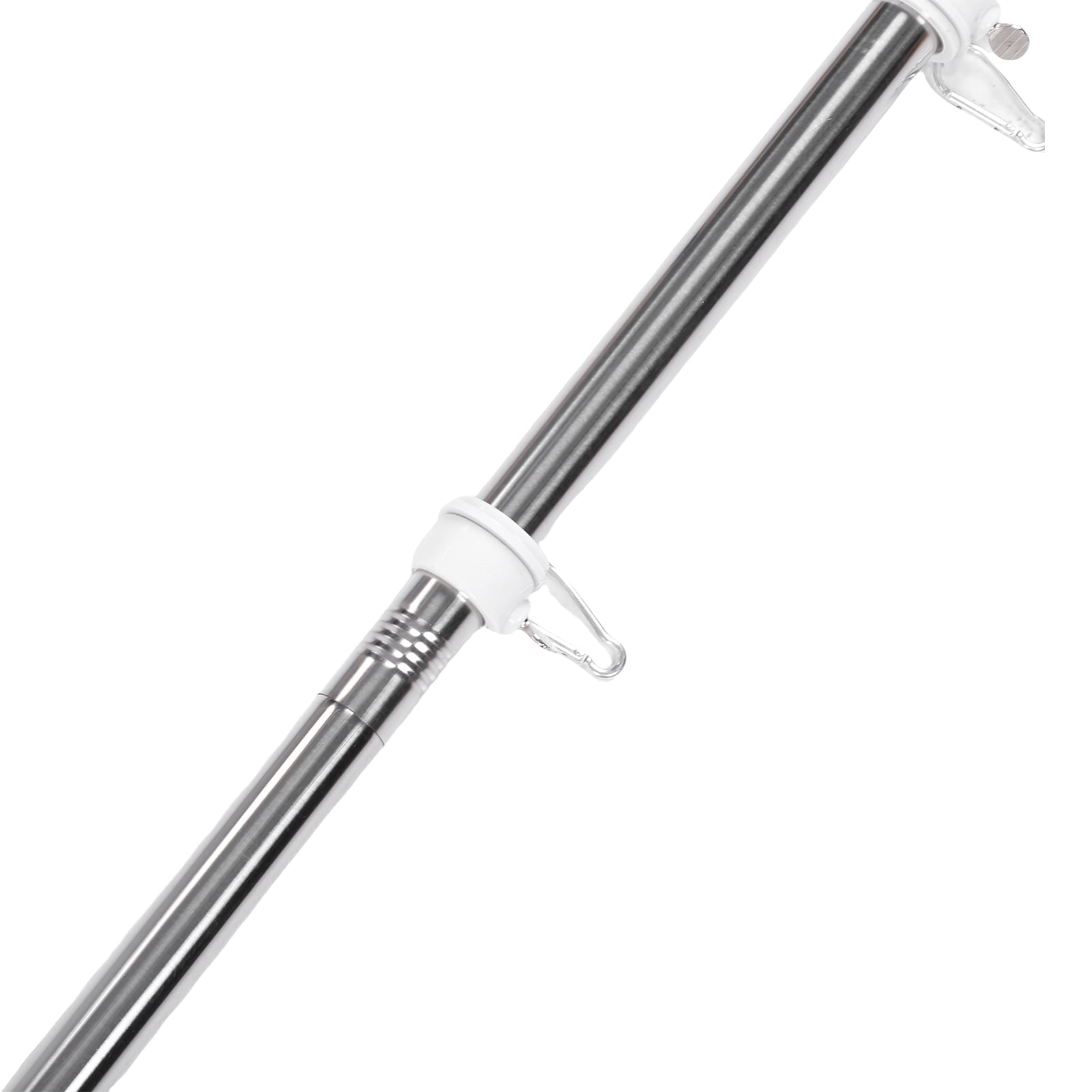 M Buder 6FT Flag Pole Kit Stainless Steel Anti Tangling Spinning Flagpole for House, 1 Inch Diameter Weather Proof Wall Mounted Metal Flag Pole Outside, Silver (1.8m / 70.8 in)
