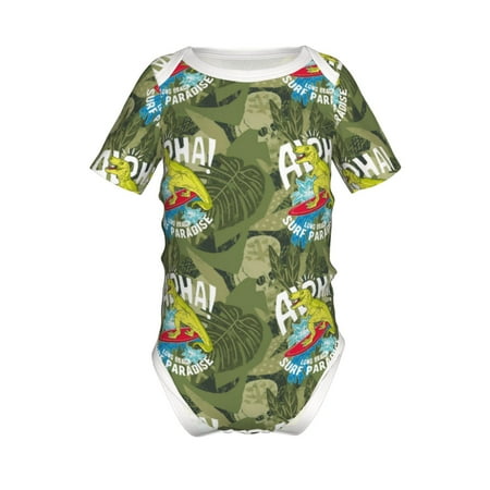 

Yiaed Surfing Dinosaur Print Infant Climbing Short Sleeve Onesie One-Piece Baby Bodysuit Clothes 0-12 Months -6 Months