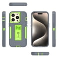 thumbnail image 4 of CoverON For Apple iPhone 15 Pro Phone Case, Military Grade Heavy Duty Full Body Kickstand Cover, Gray, 4 of 8