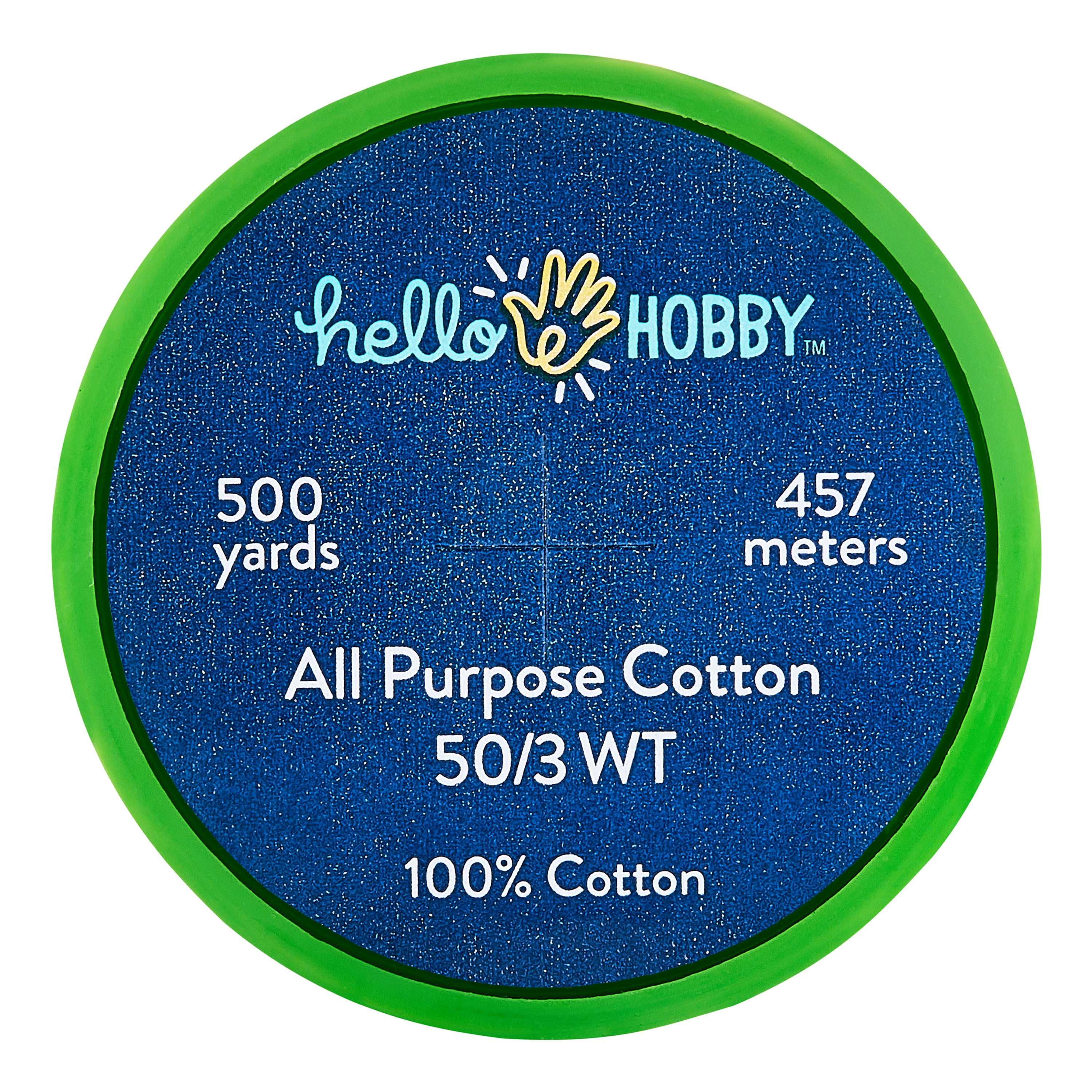 Hello Hobby White Pima Cotton Thread, All Purpose, 50/3 WT