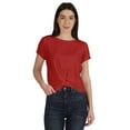 thumbnail image 1 of Inkmeso Crop Top d'Été à Nœud Torsadé pour Femmes avec Manches Courtes Tee-Shirts, 1 of 8