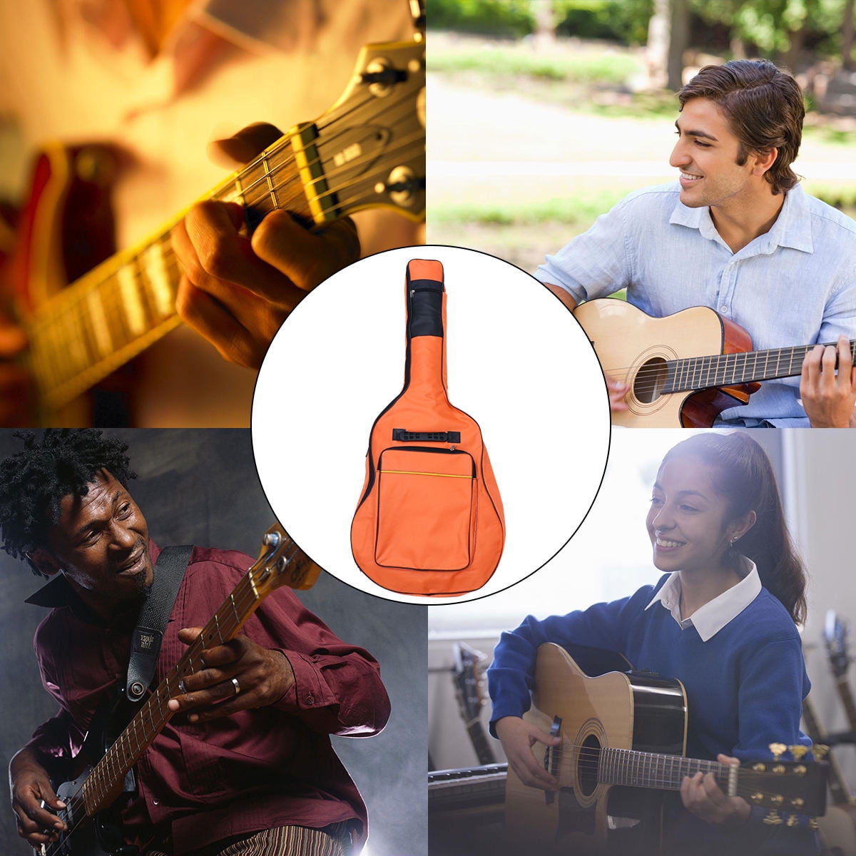 Amosfun Guitar Bag with Front Storage Pocket and Breathable Back Padding for Comfortable Carrying