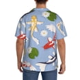 thumbnail image 7 of Goofa Colorful Koi Fish Printed Men's Casual Short-sleeved Shirt,Lightweight Breathable Button-down,Summer Casual men's top,Versatile Fashion shirt-XX-Large, 7 of 7