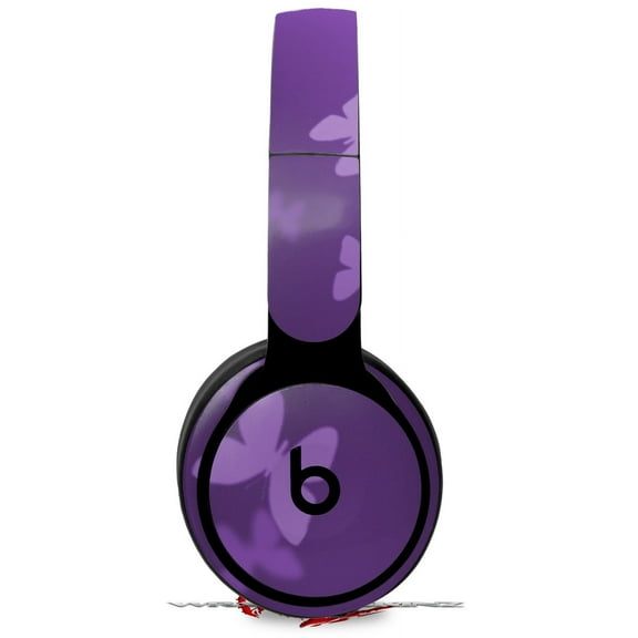 Skin Wrap for Beats Solo Pro Headphones Bokeh Butterflies Purple Sticker Decal Only BEATS NOT INCLUDED