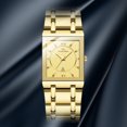 thumbnail image 4 of Relojes para Hombre Relojes de Pulsera Cuadrados Reloj de Oro de Acero Inoxidable Reloj de Pulsera con Diamantes Relojes Decorativos, 4 of 5