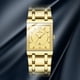 thumbnail image 4 of Relojes para Hombre Relojes de Pulsera Cuadrados Reloj de Oro de Acero Inoxidable Reloj de Pulsera con Diamantes Relojes Decorativos, 4 of 5