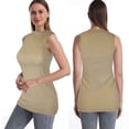 thumbnail image 2 of Sumona Mock Neck Cotton Blend Tank Top Everyday High-neck Women 3 Pack, 2 of 4