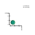thumbnail image 3 of 1/2 Carat T.G.W. Emerald 14kt Gold Over Silver Stud Earrings, 3 of 3