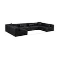 thumbnail image 3 of Meridian Furniture Cube Black Vegan Leather 6-Pc. U-Shaped Modular Sectional, 3 of 9